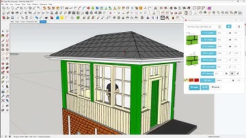 SB03 SketchUp Make 2017 FDM printable signal box roof for model railway layouts Part 3
