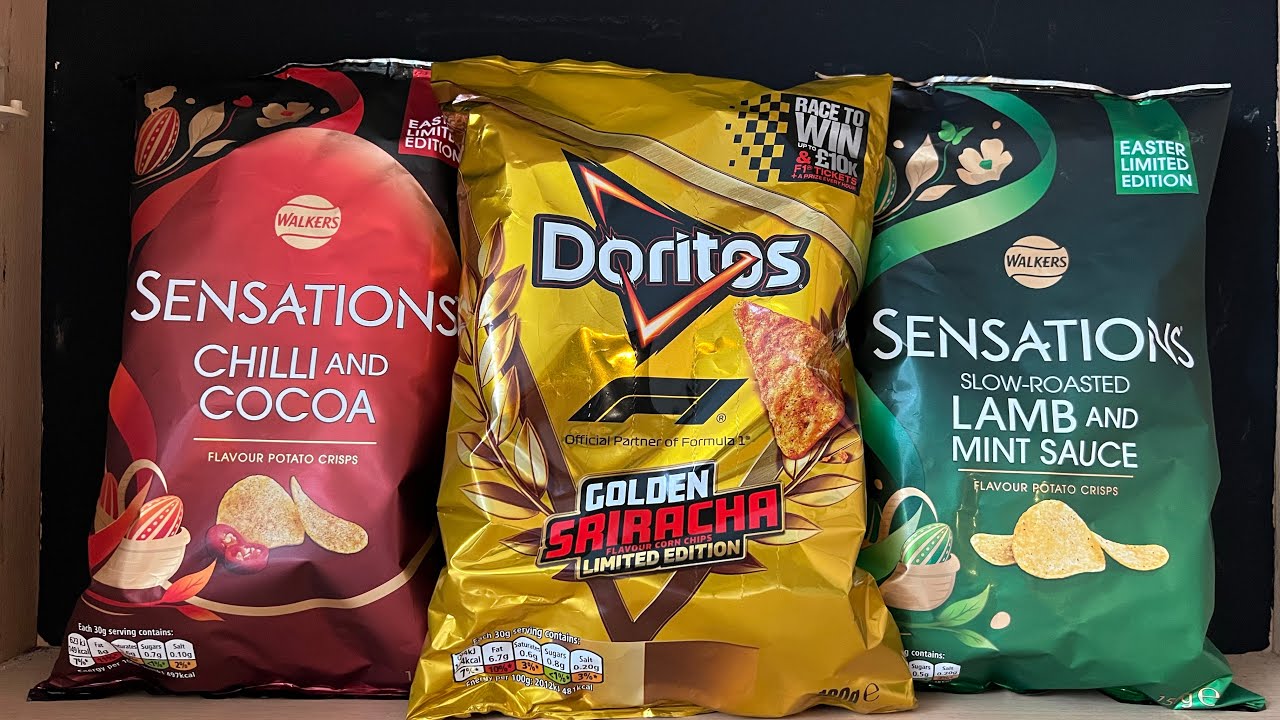 Обзор чипсов Doritos Golden Sriracha, обзор чипсов Walkers Sensations Chilli & Cocoa, Walkers Sen...