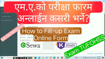 How to Fill-up TU Exam Online Form Step By Step Process || TU FOHSS || Semester Exam form| RR Campus