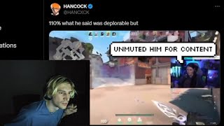 xQc reacts to Streamer Getting 'Verbally Assaulted' saying she 'Had him Unmuted for Content'