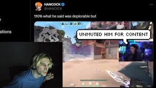 xQc reacts to Streamer Getting "Verbally Assaulted" saying she "Had him Unmuted for Content"