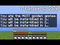 Minecraft UHC but the player that eats the MOST golden apples gets ELIMINATED every MINUTE.