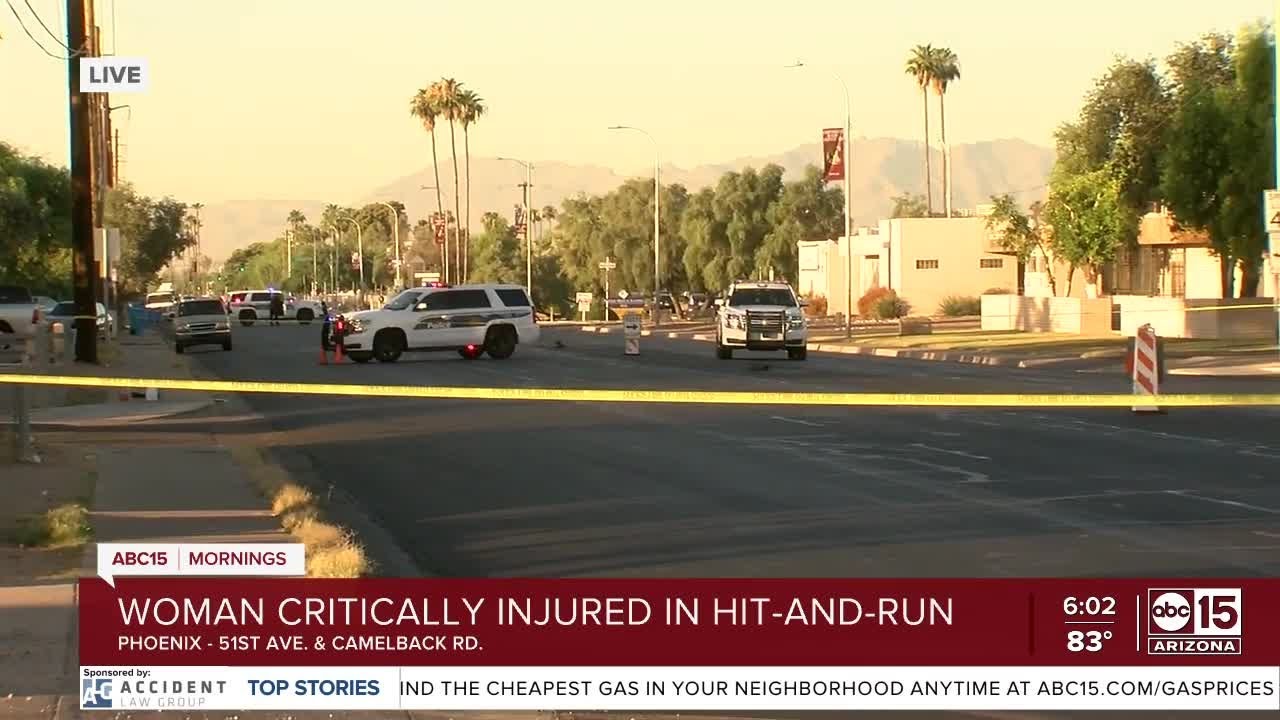 Woman hurt in hit-and-run crash near 51st Avenue and Camelback Road ...