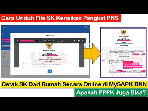 LIVE Cara Unduh dan Cetak SK Kenaikan Pangkat PNS di MySAPK BKN 2023 ~ Calon Guru