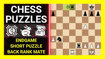 Chess Puzzles to Practice. Themes: Endgame, Short puzzle, Back rank mate. Learn Chess
