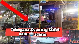 Heavy Rains in Telugu state scene || krupa cooking and vlogs