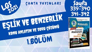 8.Sınıf Lgs Matematik Eşli̇k Ve Benzerli̇k Konu Anlatımı Çanta Yayınları Sayfa 339-340-341-342