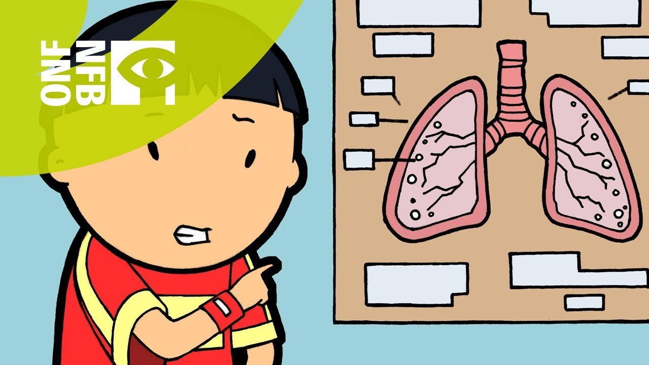 Cartoon Animated Asthma - Asthma Lung Disease