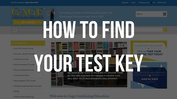 Gage CE: Find Your Test Key