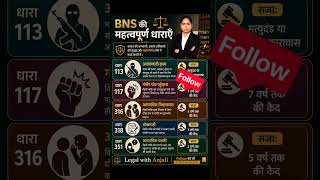 BNS Sections 113, 117, 316, 318, 351 Explained in Hindi 📚Important BNS Sections #viral #bns #law