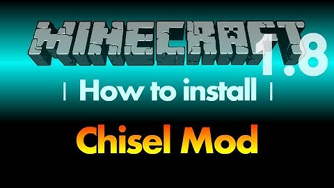 How to install Chisel Mod 1.8 for Minecraft 1.8 (with download link)