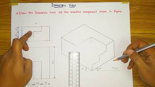 Isometric view of machine component (Hindi)