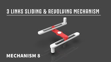 3 Links Sliding & Revolving mechanism | Animation with components for Fusion 360, Solidworks, Catia