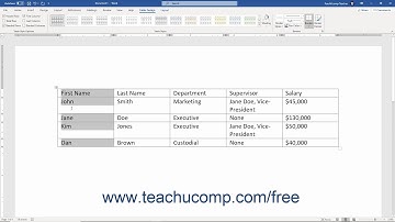 Word 2019 and 365 Tutorial Using Tables Microsoft Training