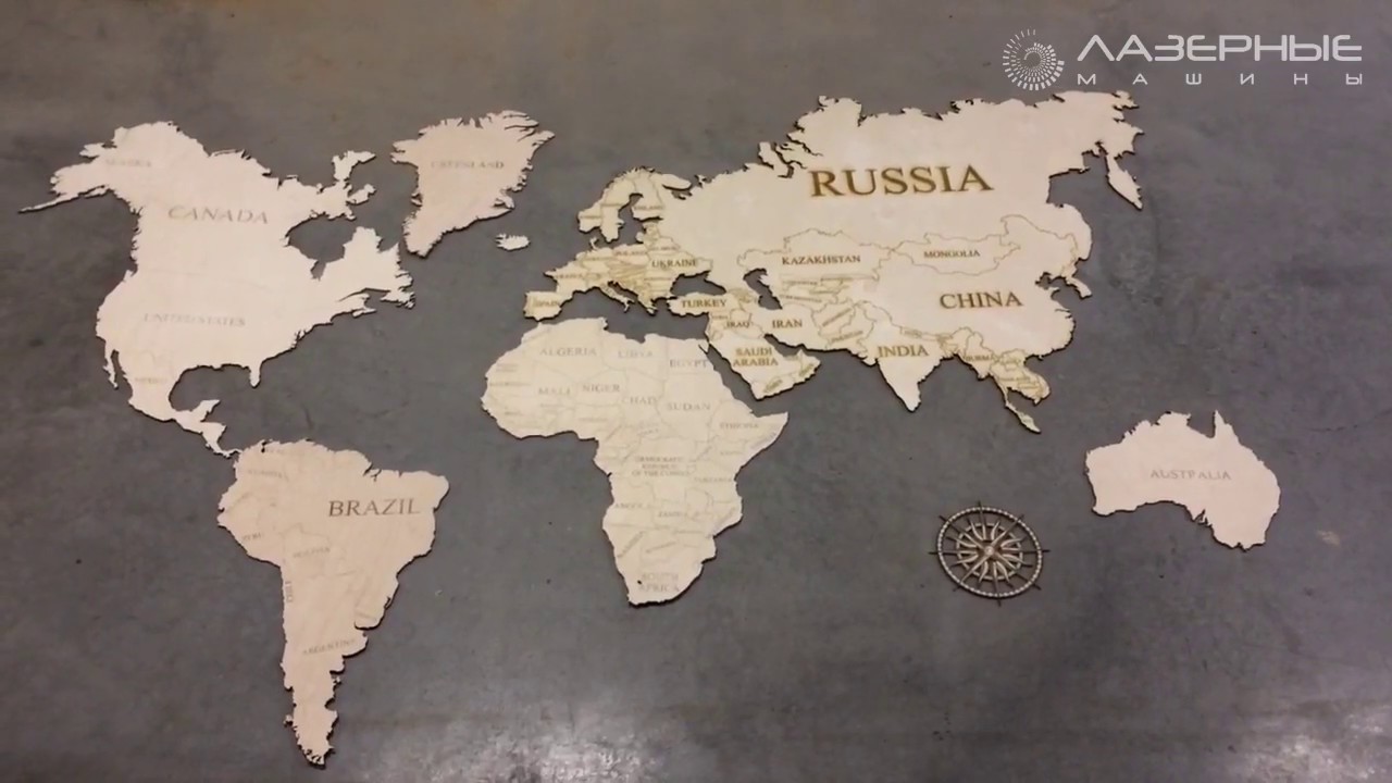 Карта макет для лазерной резки