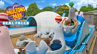 Seal Falls At Paultons Park, Home Of Peppa Pig World August 2022 4K