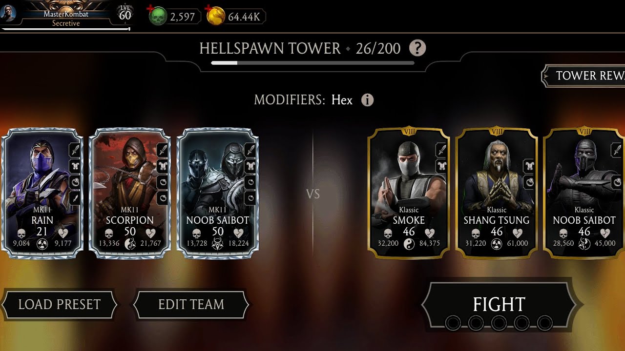 🔥Hellspawn Tower FATAL 26 Battles Fights + Rewards ☠️ Mortal Kombat Mobile Gameplay