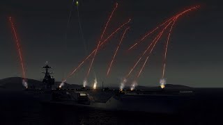 ArmA 3  Aircraft Carrier in Action vs A10 Warthog and Drones  Phalanx CIWS  C RAM  Simulation
