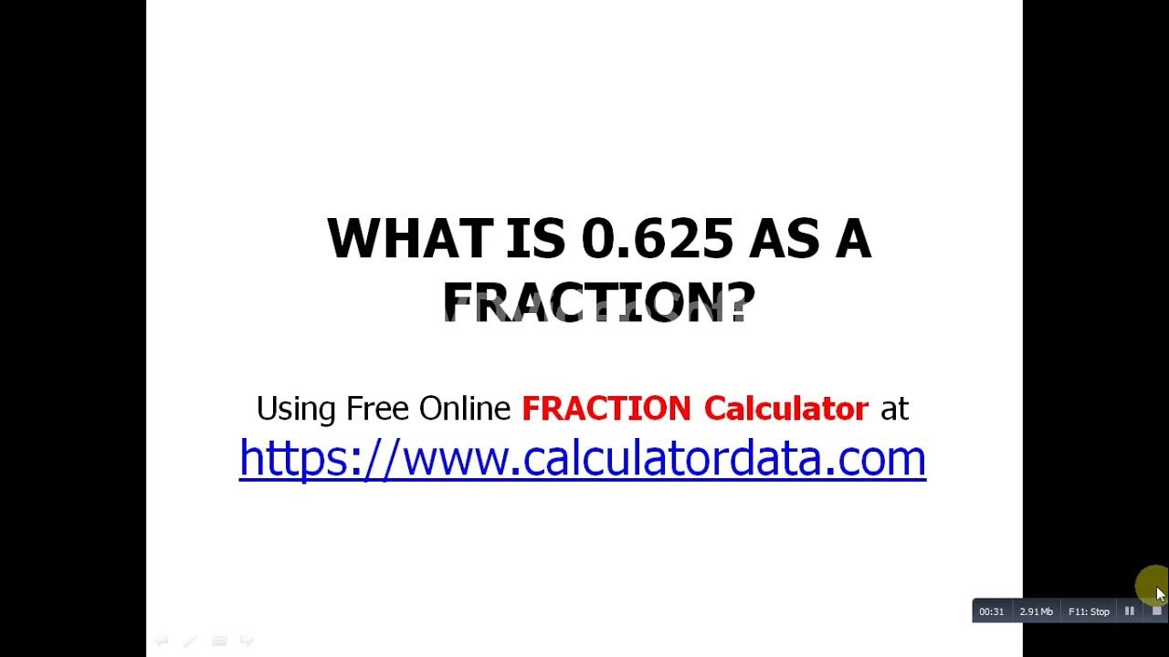 Online fraction calculator what is 0 625 as a fraction visit https 