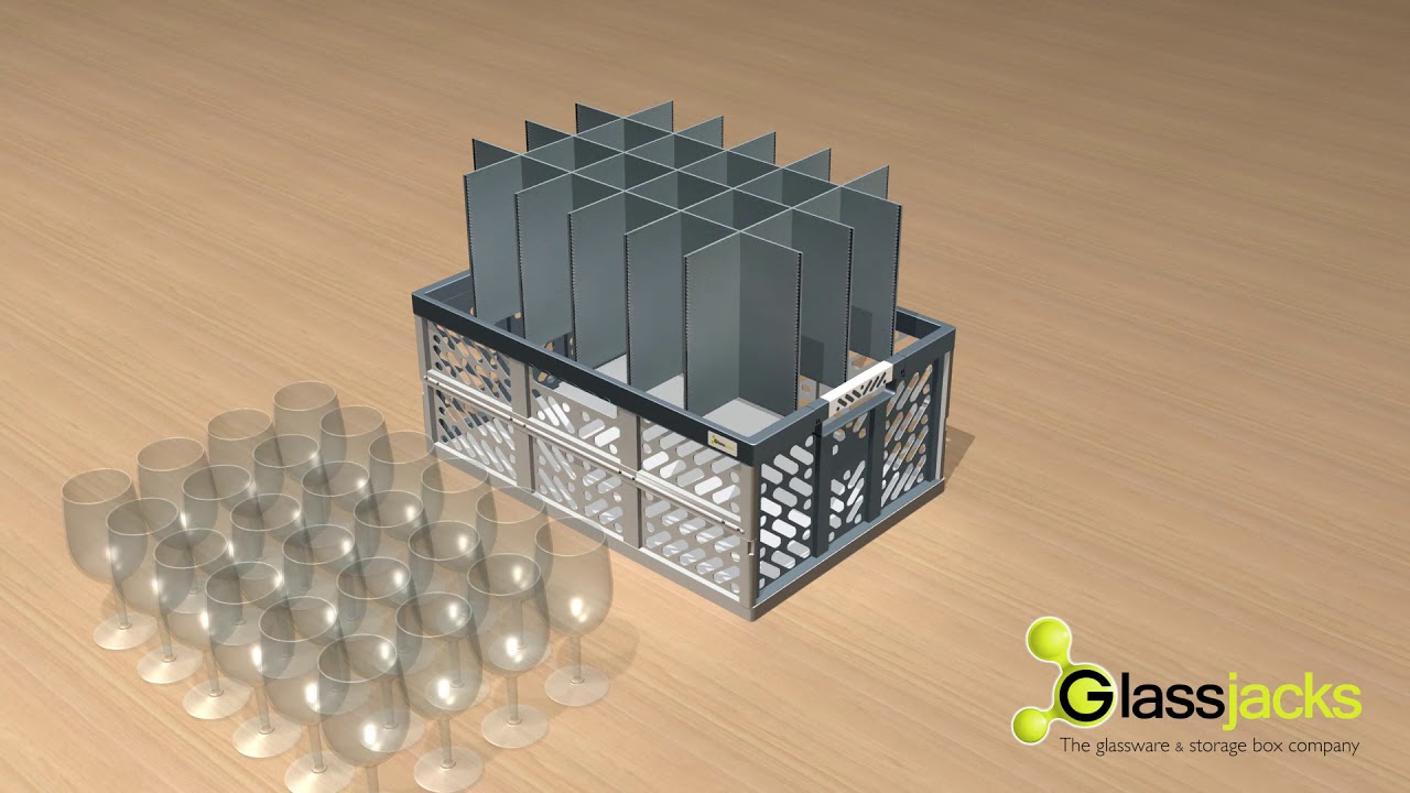 Glasses Storage Folding Crate    Glassjacks Folding Crate from Glassjacks.co.uk