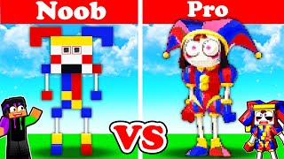 NOOB vs PRO: AMAZING DIGITAL CIRCUS Build Challenge!