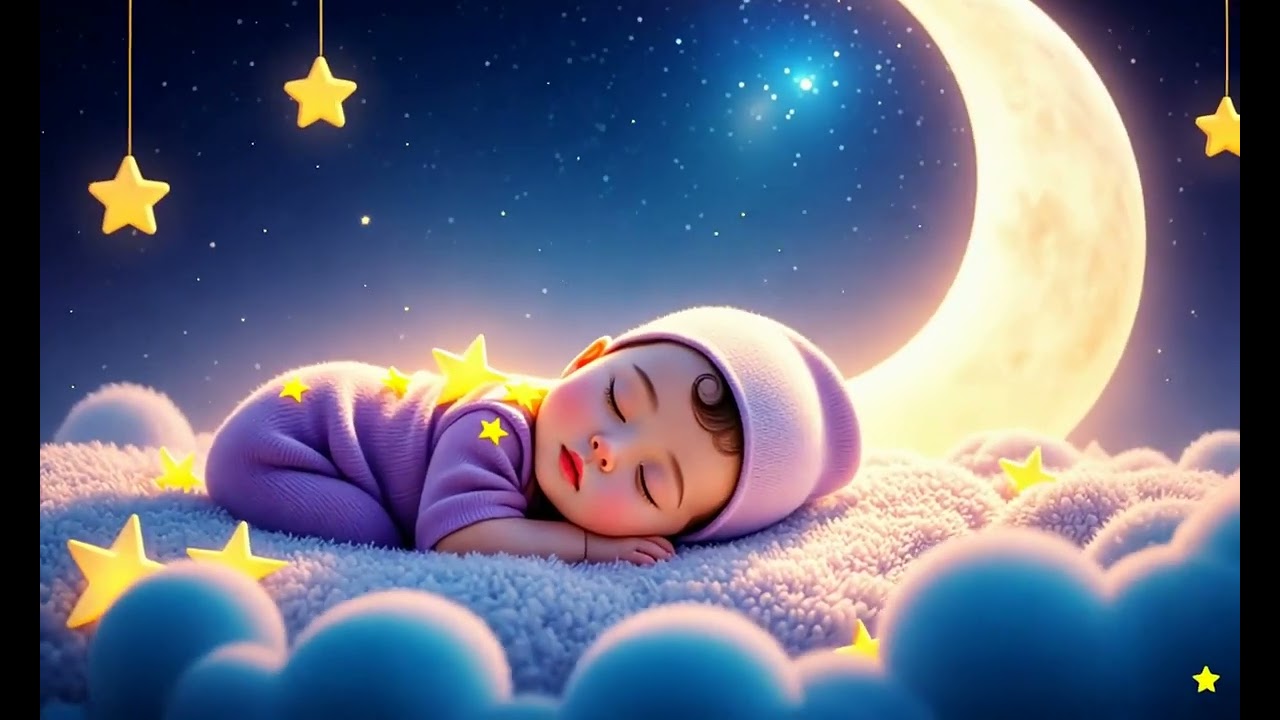 Peaceful Starry Cradle 🌜💫 Soft Nighttime Melodies to Help Baby Sleep