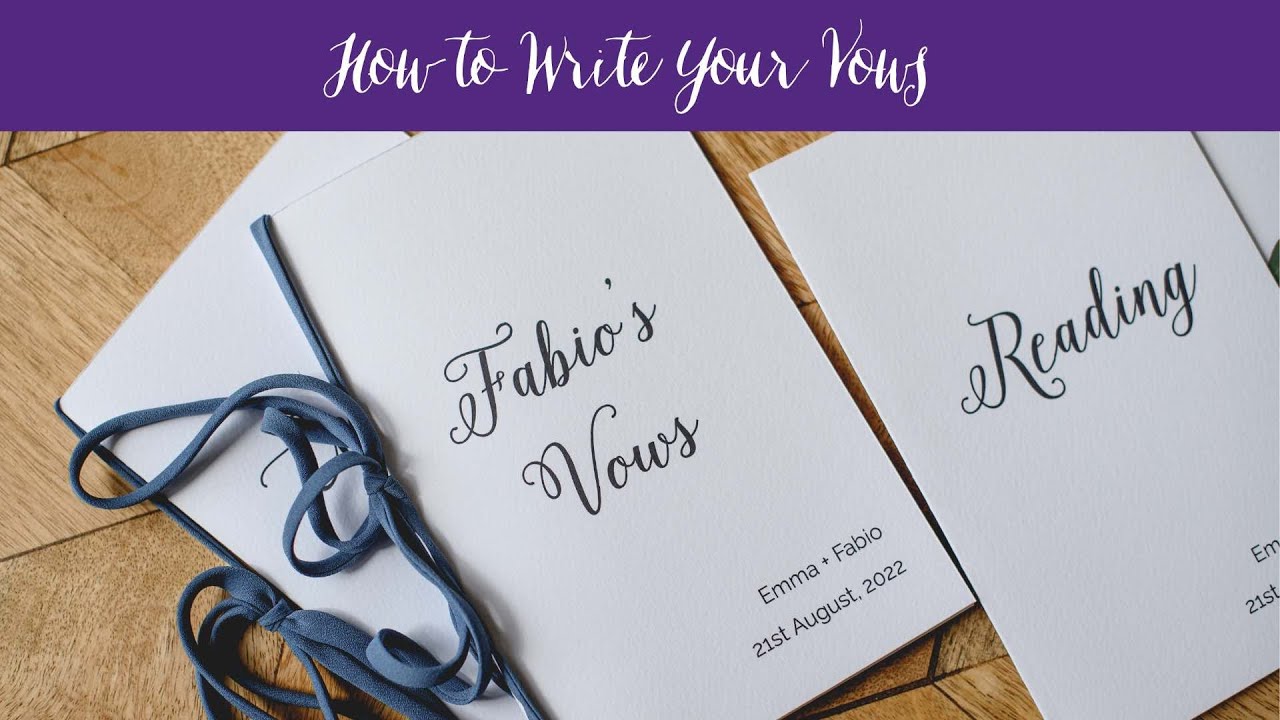 How To Write Your Vows