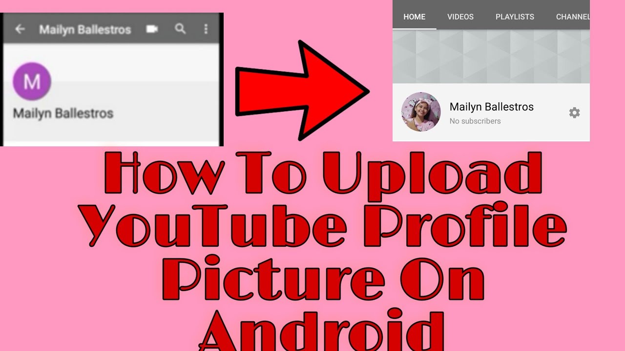 how to put a profile picture on youtube channel