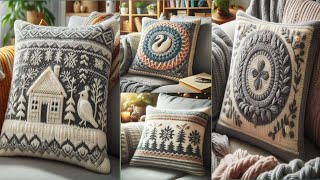 beautiful ancient times knitted cushion cover with easy handmade designs|share ideas| #knitting