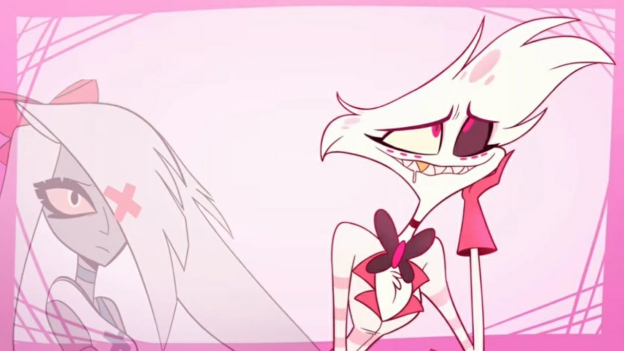 Hazbin gif. Отель ХАЗБИН Angel Dust гиф. Hazbin Hotel Энджел гиф. Молли отель ХАЗБИН.