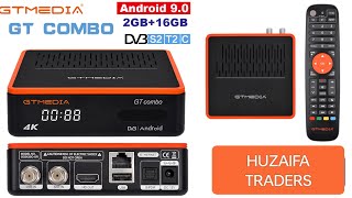 GTMEDIA GT Combo 4K 8K Android 9.0 Smart TV BOX DVB-S2 T2 Cable 2G 16G Satellite Receiver | Unboxing