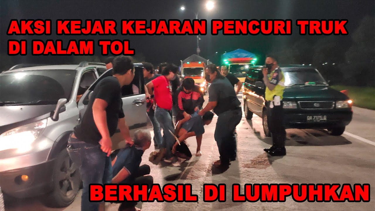 DETIK DETIK MENEGANGKAN PENGEJARAN PELAKU PENCURIAN TRUK DI TOL GATE PEMALANG | RESMOB POLRES BREBES