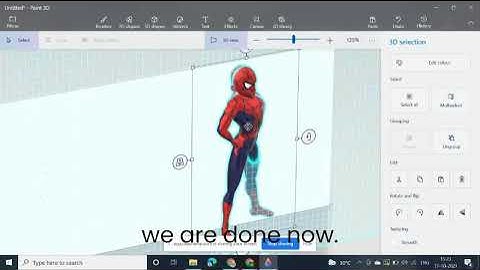 how to model spiderman in paint 3D