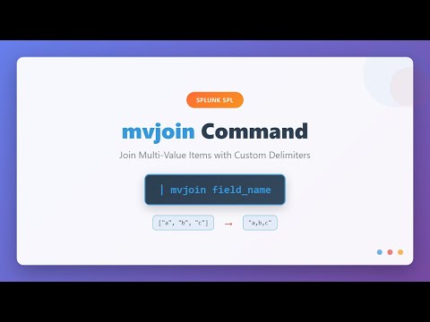 Splunk SPL mvjoin Command Tutorial - Join Multi-Value Fields with Custom Delimiters