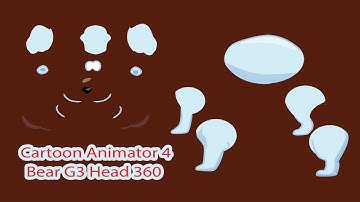 Cartoon Animator 4 How to Create  little Cut Bear 360 Head G3
