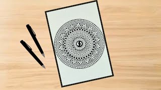 How to Draw Mandala Art for Beginners | Step by Step Easy Mandala. @RahulGuha26