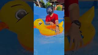 RENANG DENGAN BEBEK BERENANG KWEK KWEK PELAMPUNG BEBEK BUAT BERENANG DI KOLAM RENANG DIVING SELAM