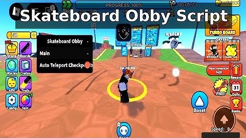 Skateboard Obby Script Made By:AliframadiScript/Me - Auto Teleport CheckPoints