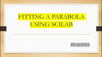 fitting a parabola using scilab