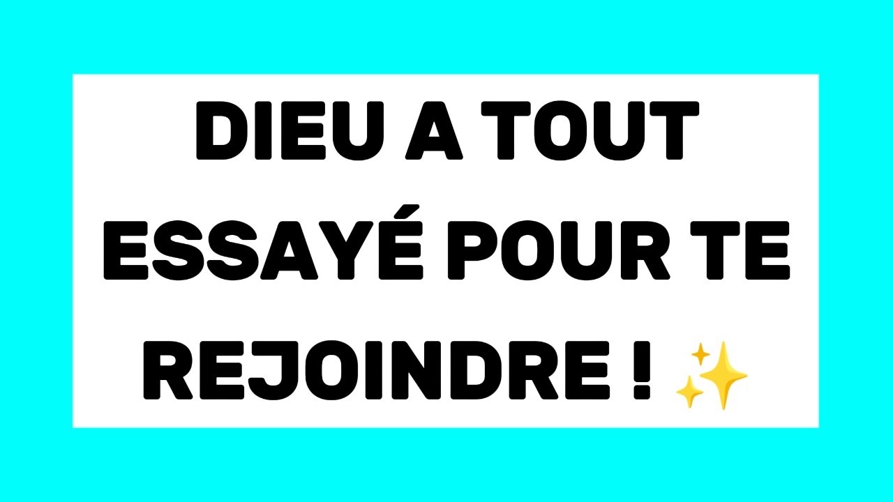 Dieu dit : « S’il te plaît, arrête-toi pendant JUSTE 22 secondes. » ⏸️