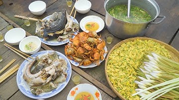 "Cua Đồng Nổ Muối Hột" Lai Rai trên cánh đồng Mộc Hoá mùa nước nổi | Nét Quê #451