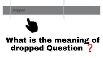What is the meaning of DROPPED QUESTION in NTA UGC NET Answer Key ?