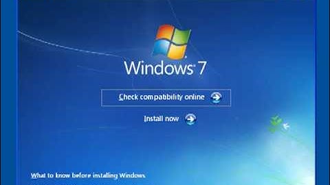 Installing Windows 7