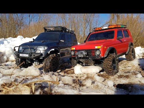 Сравнительный тест-драйв УАЗ Патриота и Нивы на пневме ... Scale RC Niva and Patriot OFFROAD