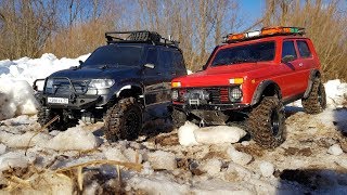 Сравнительный тест-драйв УАЗ Патриота и Нивы на пневме ... Scale RC Niva and Patriot OFFROAD