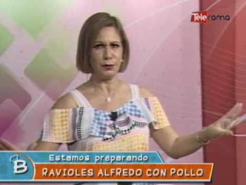 RAVIOLES ALFREDO CON POLLO