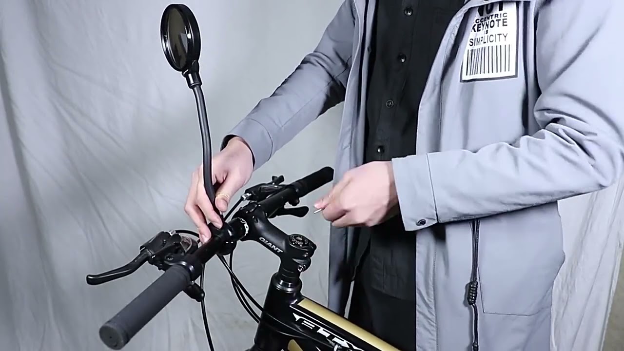 Rétroviseur Vélo M-Wave Mixte Adulte - Noir, Diamètre Miroir 3,5 Mm, Montage Guidon