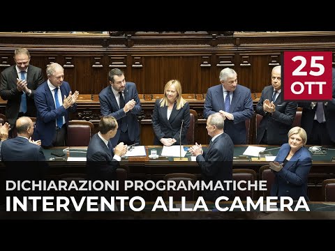 Camera dei Deputati, le dichiarazioni programmatiche del Governo Meloni