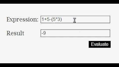 Evaluate Mathematical Expressions in HTML w/ Javascript