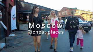 Weekend in Moscow, Walking tour around Lesnaya street, Russia 4K.